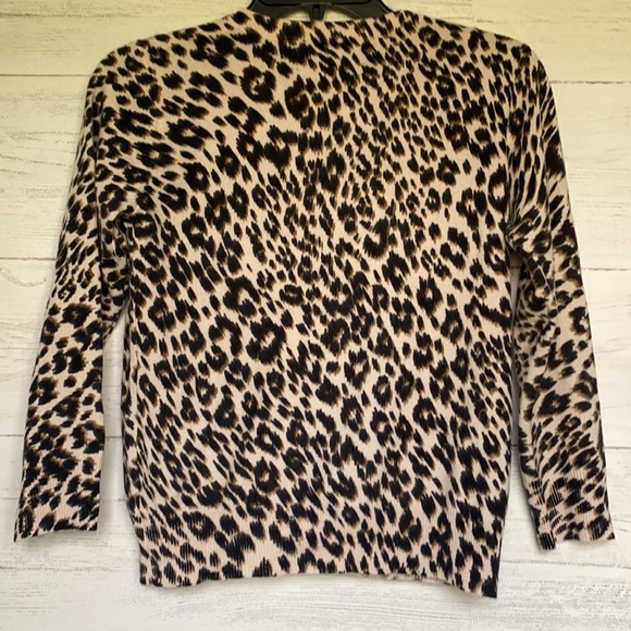 🌟new Le superbe cardigan sweater leopard kiss XS - Picture 3 of 5